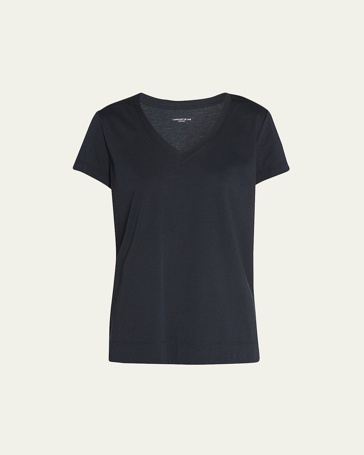 Modern V-Neck Short-Sleeve Cotton Jersey Tee