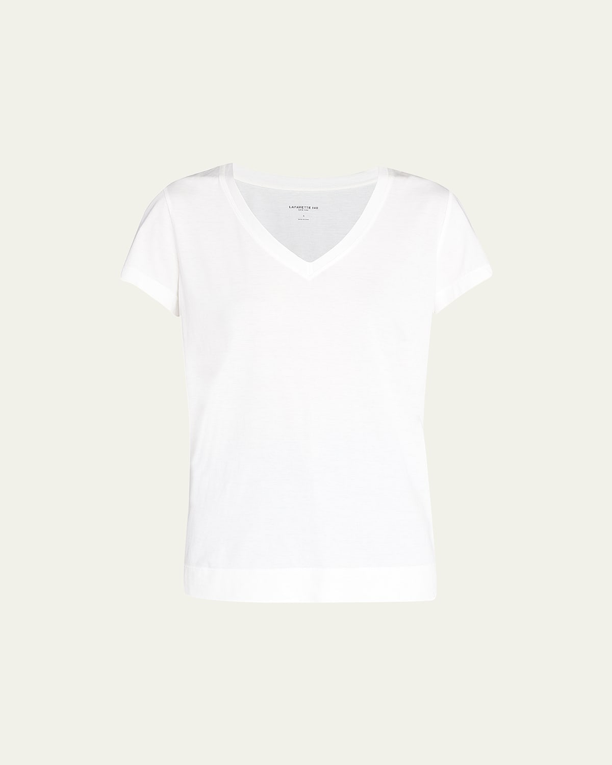 Modern V-Neck Short-Sleeve Cotton Jersey Tee