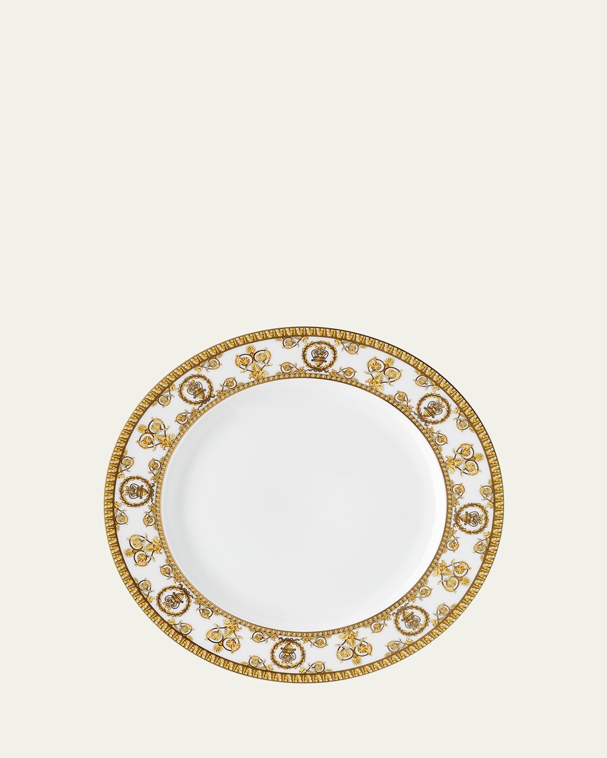 Versace I Love Baroque Bianco Salad Plate In White
