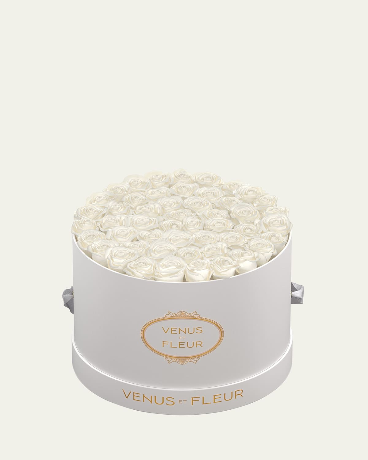 Venus Et Fleur Classic Large Round Rose Box In White