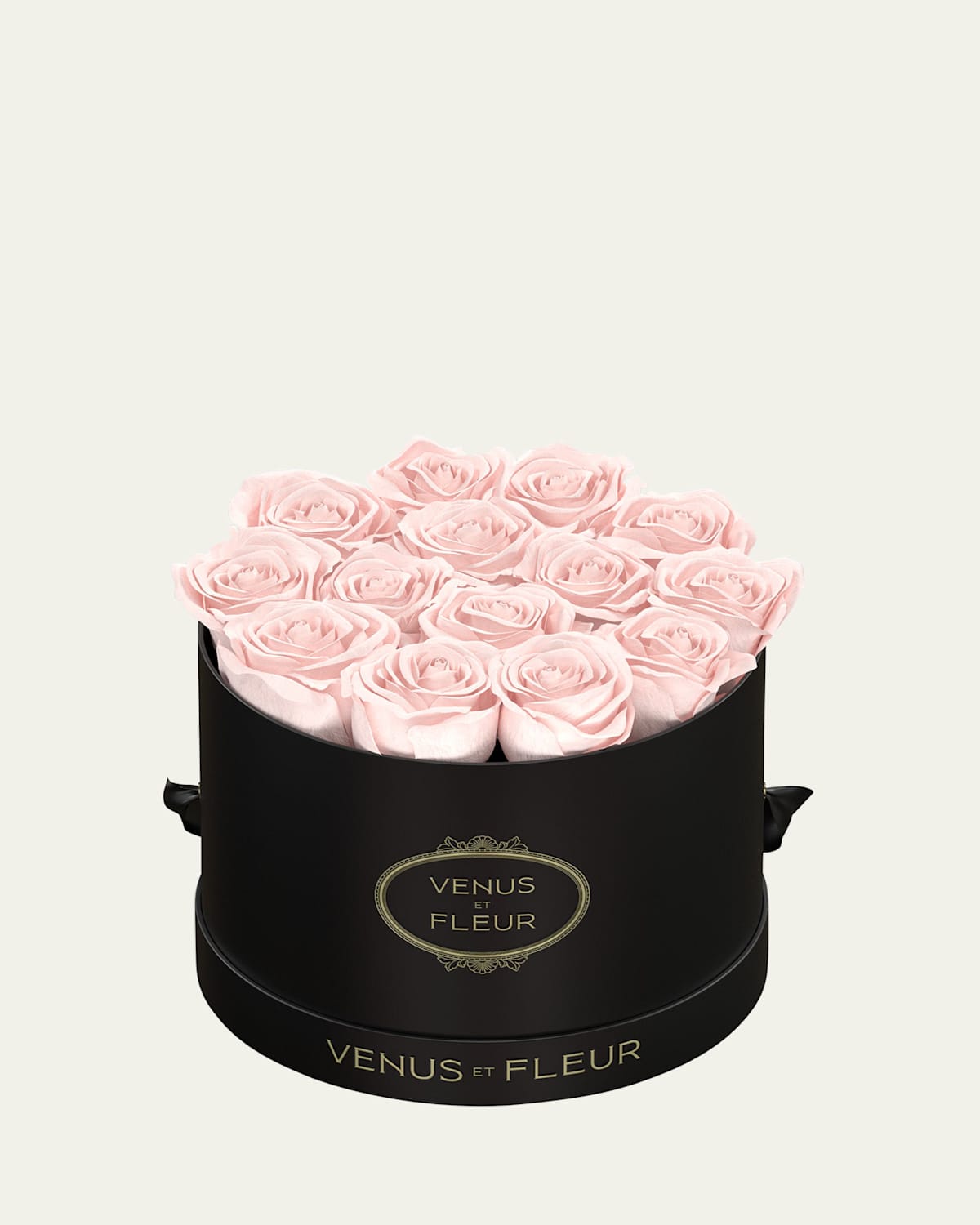 Venus Et Fleur Classic Small Round Rose Box In Blush