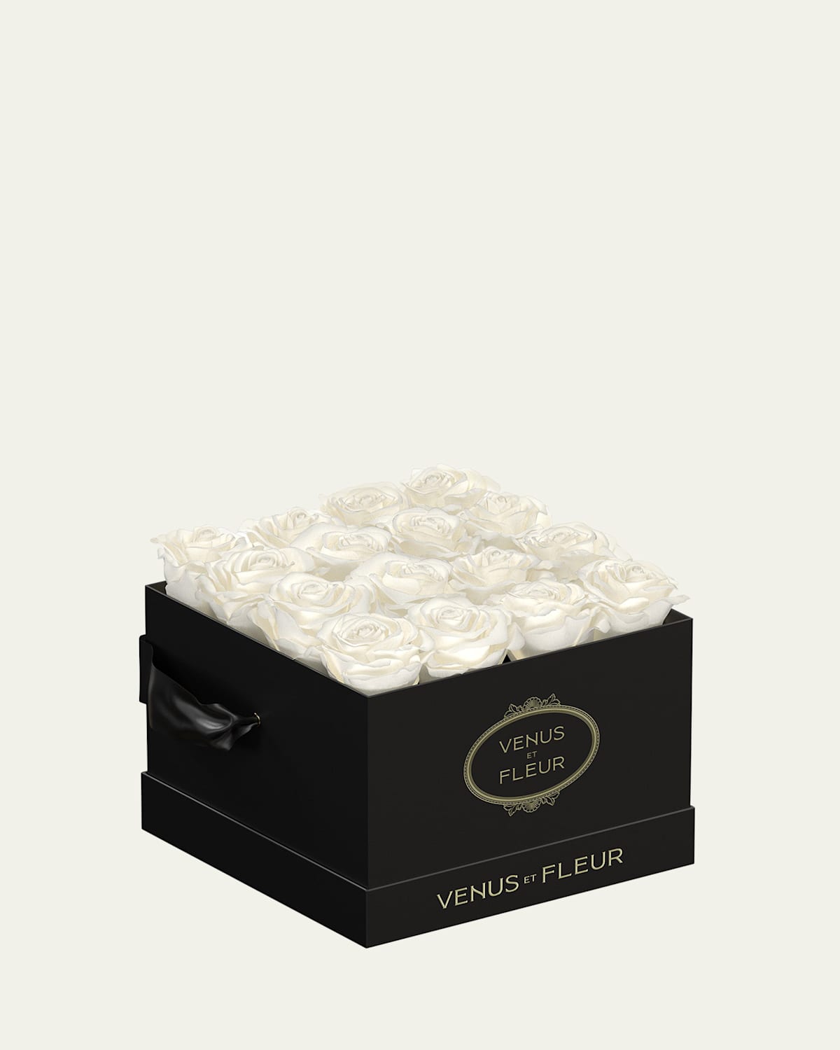 Venus Et Fleur Classic Small Square Rose Box In White