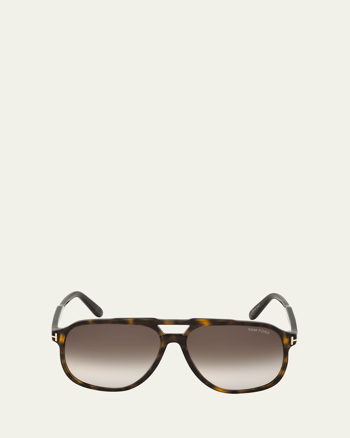 Tom Ford Men's Raoul Gradient Tortoiseshell Aviator Sunglasses In Dark Havana