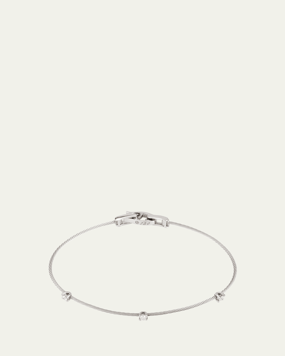 18K White Gold Large White Diamond Confetti Hoop Earrings