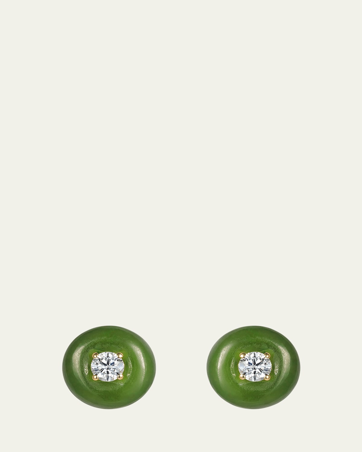 Fernando Jorge Orbit Large Jade & Diamond Stud Earrings