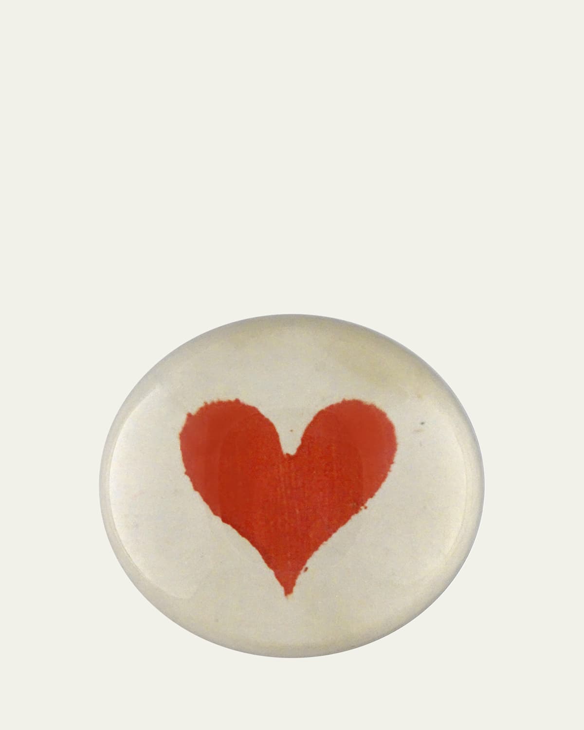 John Derian Heart Dome Paperweight In Multi