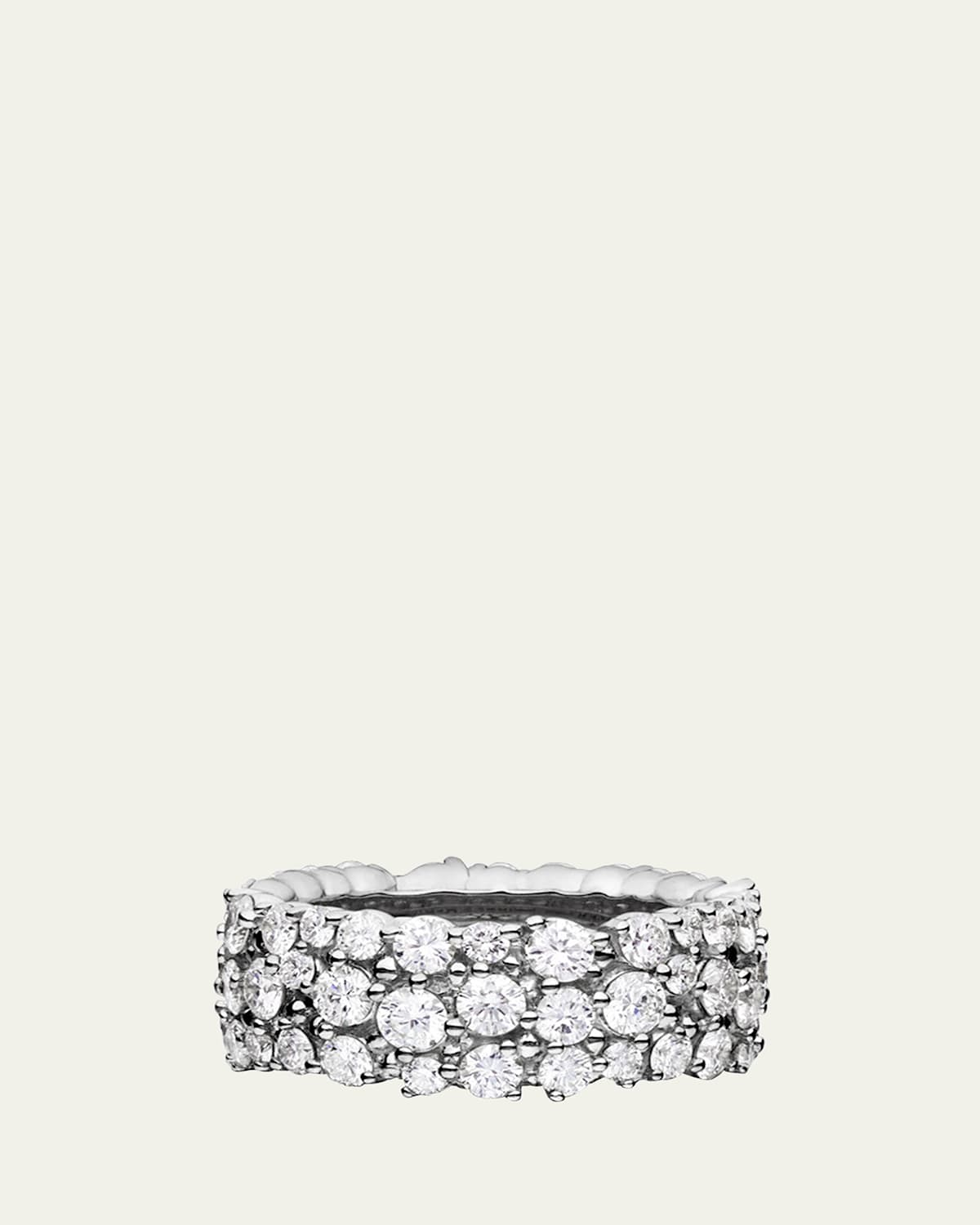 8mm Confetti Ring (18K White Gold with Diamond-4.12 Cts)