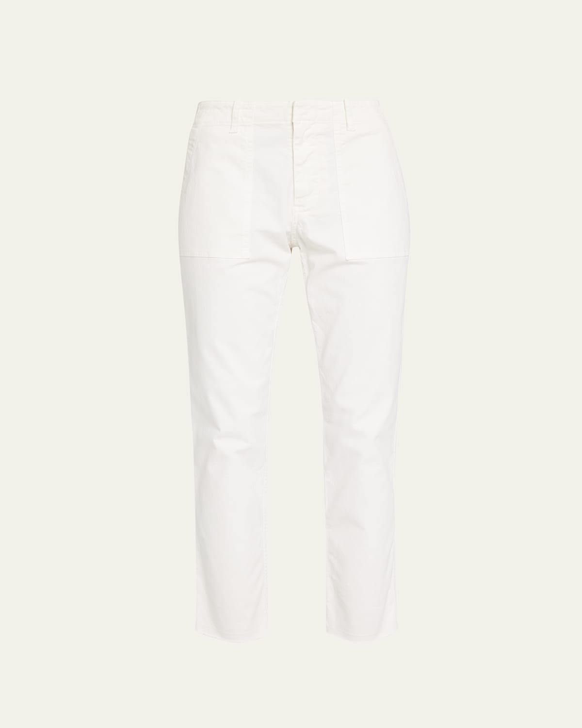 Nili Lotan Jenna Cropped Raw-edge Pants In White