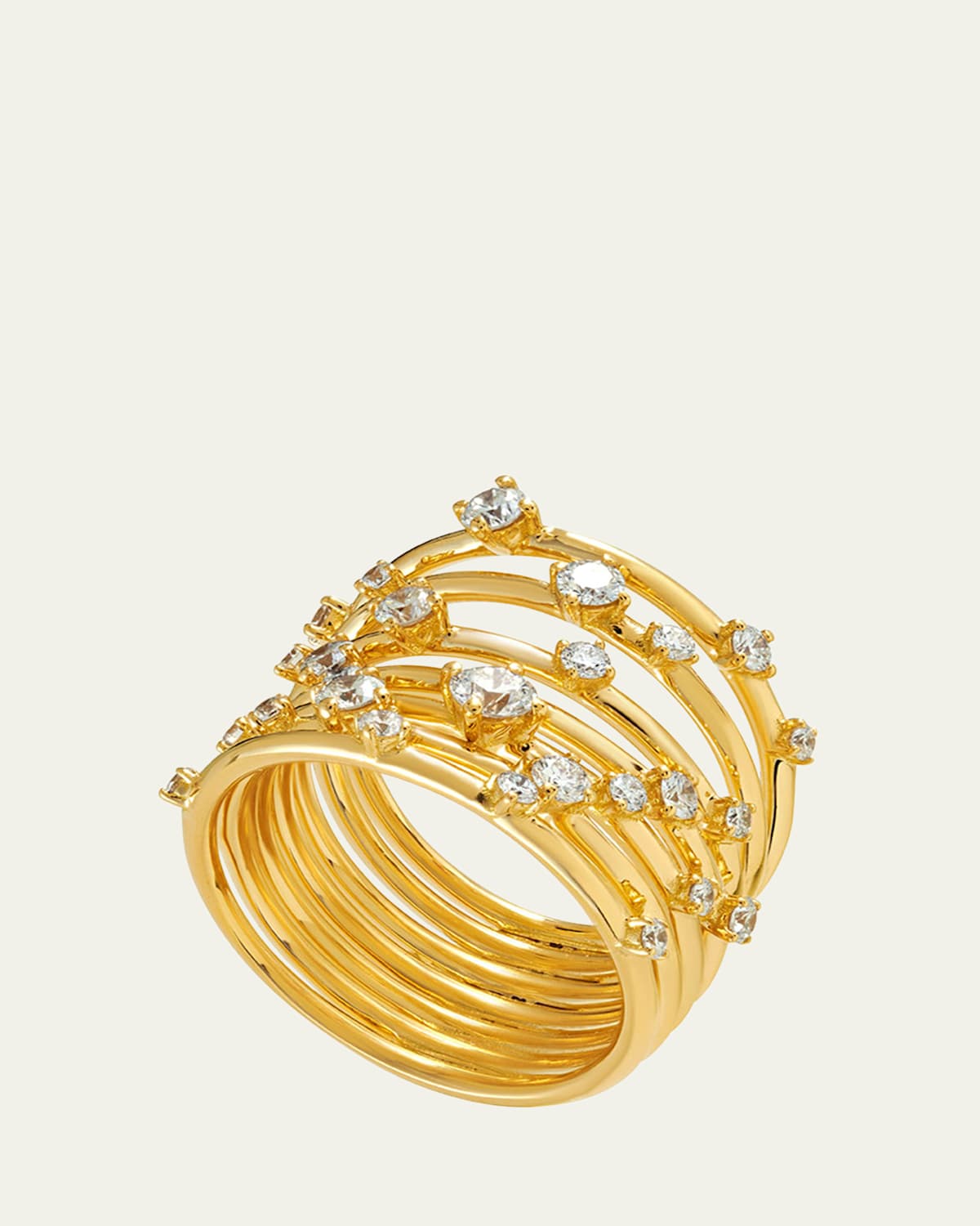 Fernando Jorge 18K Yellow Gold Troupe Diamond Band Ring