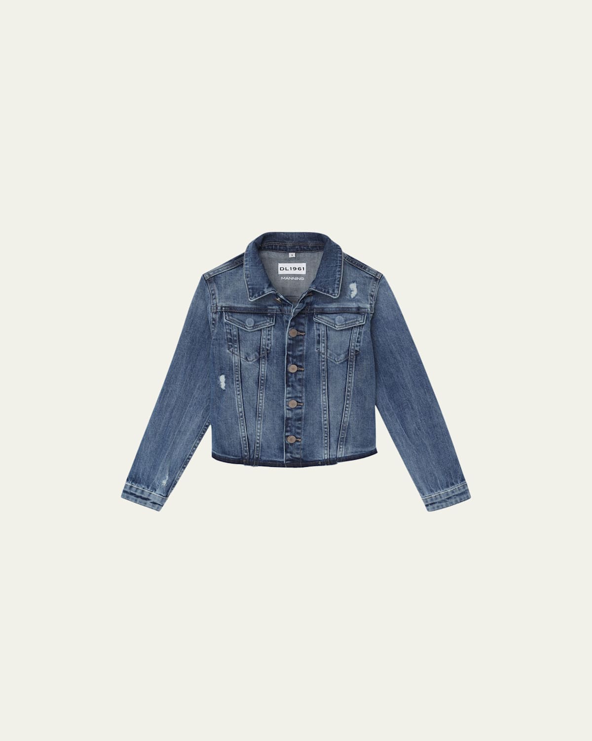 Shop Dl1961 Girl's Manning Denim Jacket In Cloud