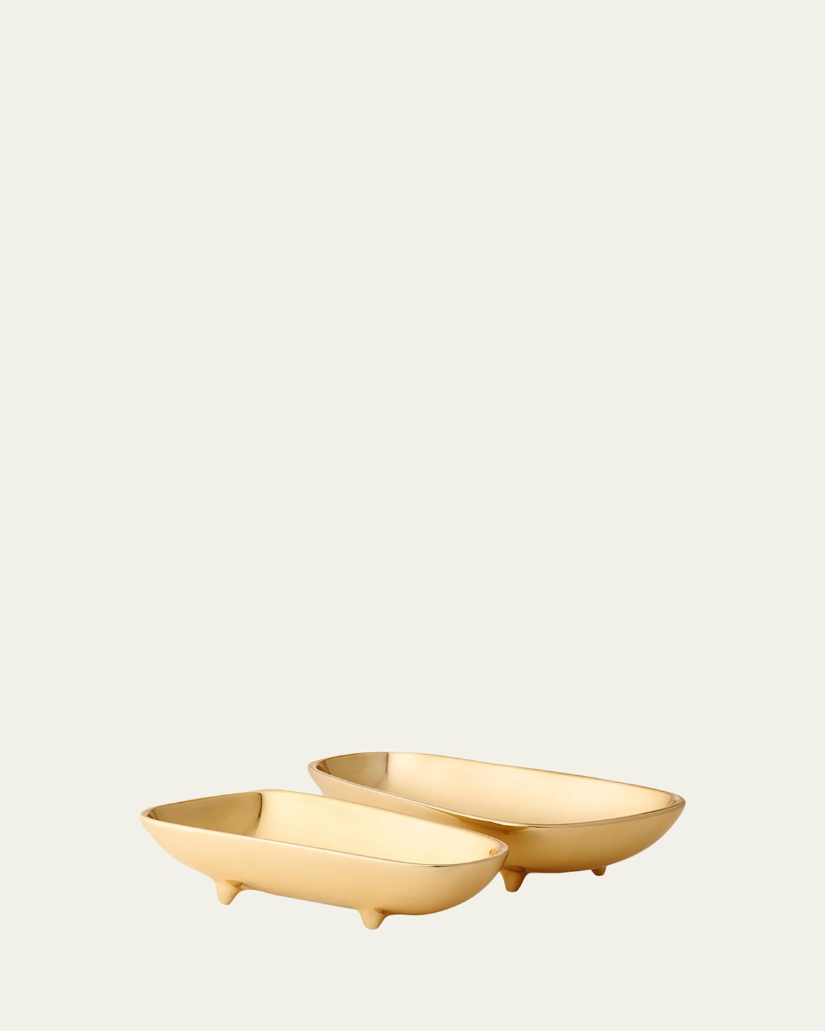 Aerin Small Valerio Footed Bowl In Brass