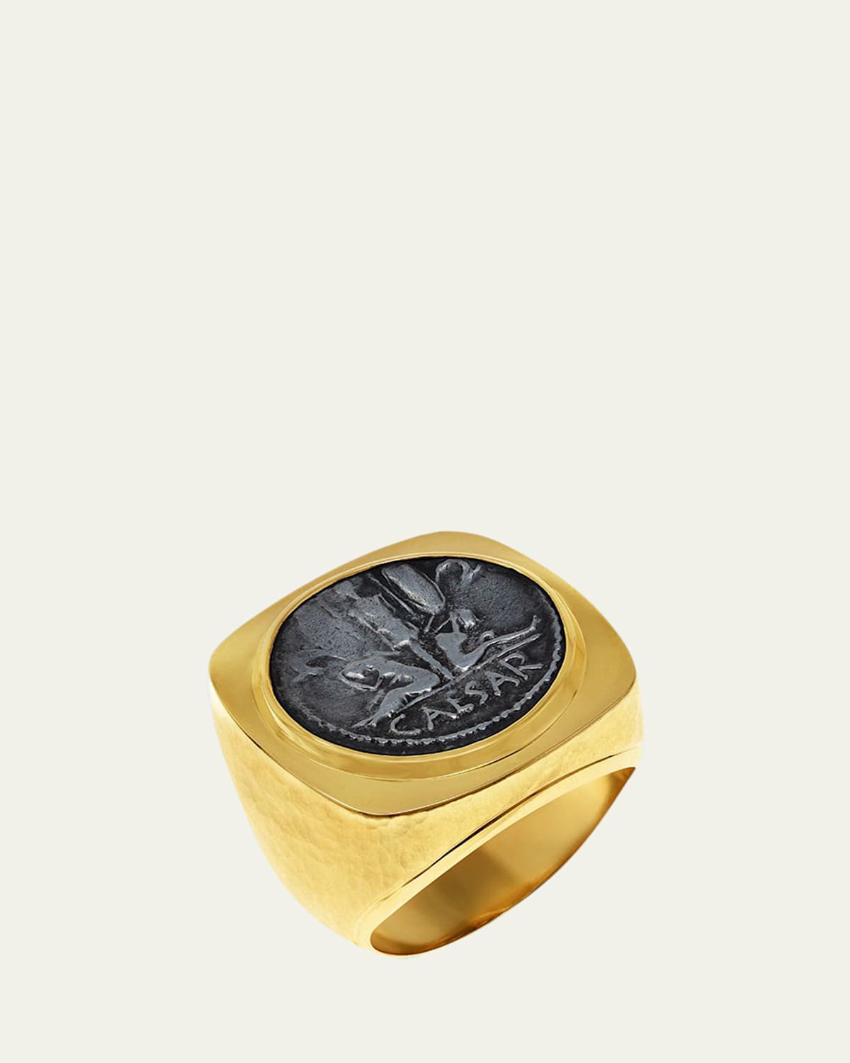 Men's Ancient Coin 18k Gold Ring