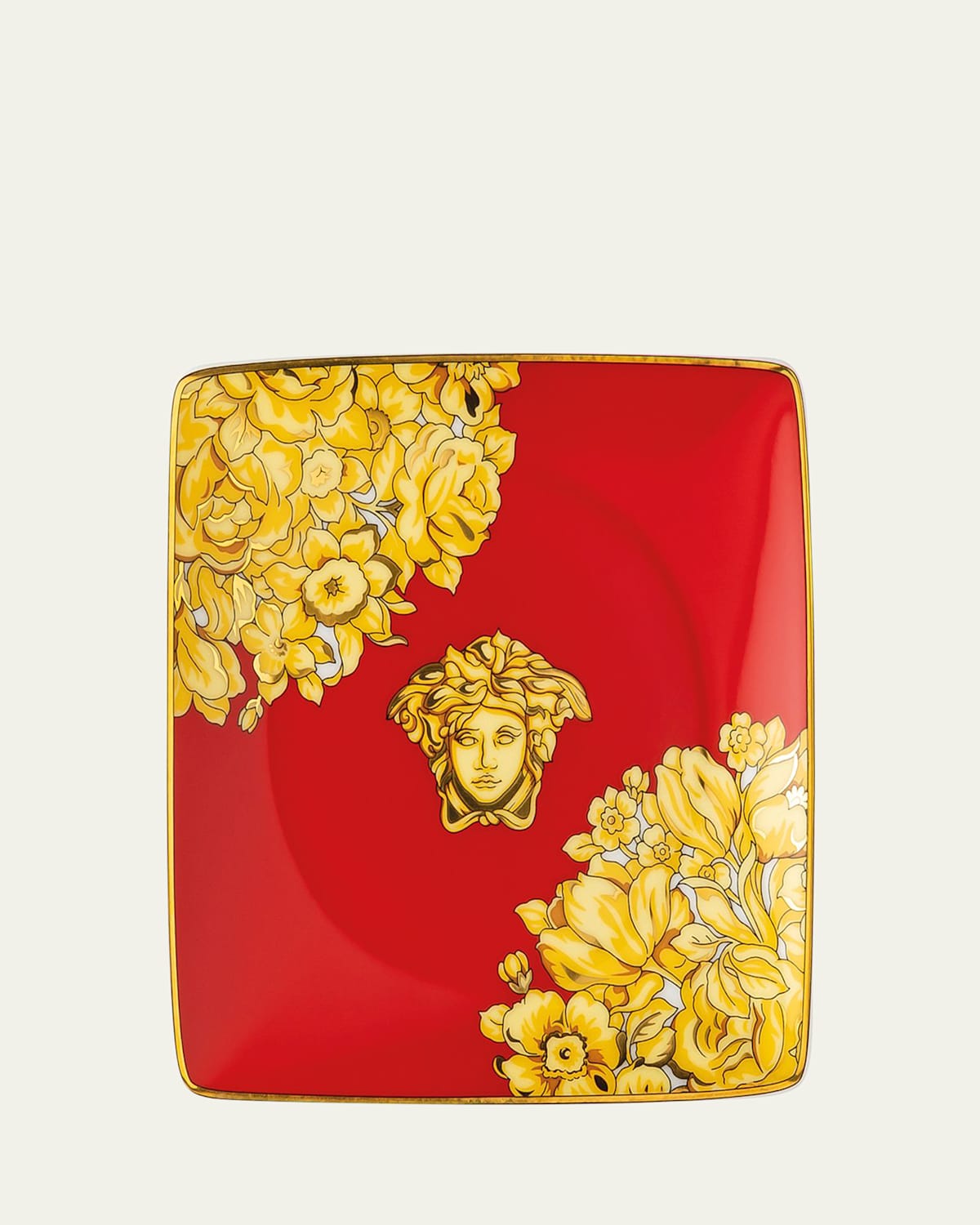 Versace Medusa Rhapsody Canape Dish In Yellow