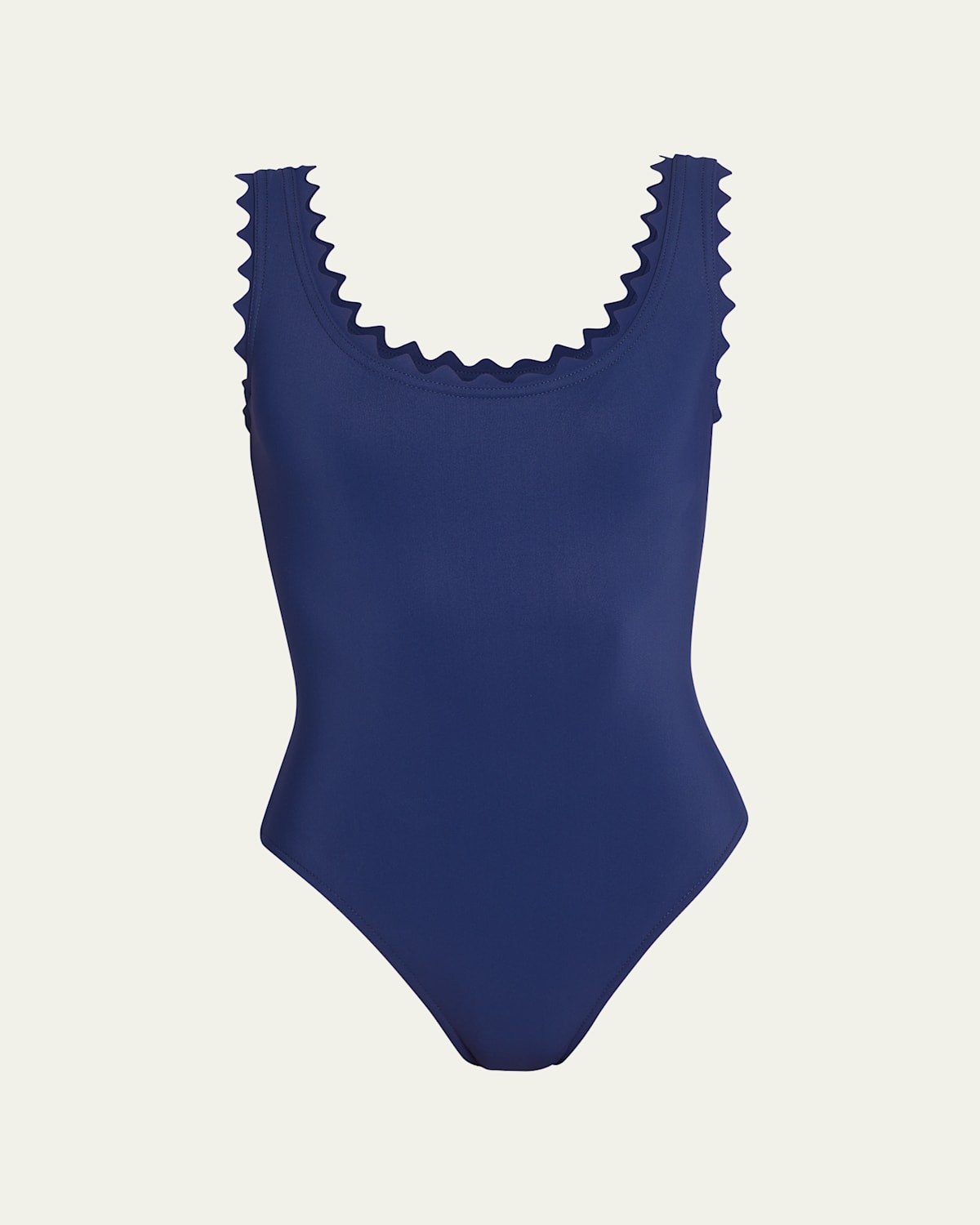 Ines Round-Neck Silent Underwire Tank Swimsuit with High Back