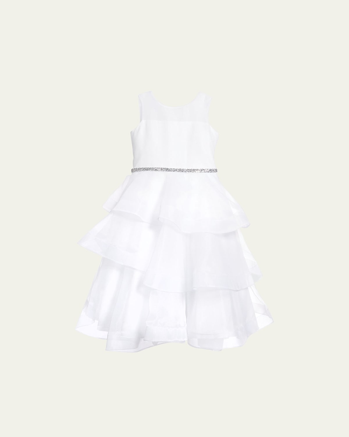 Girl's Ella Organza Tiered Dress, Size 4-16