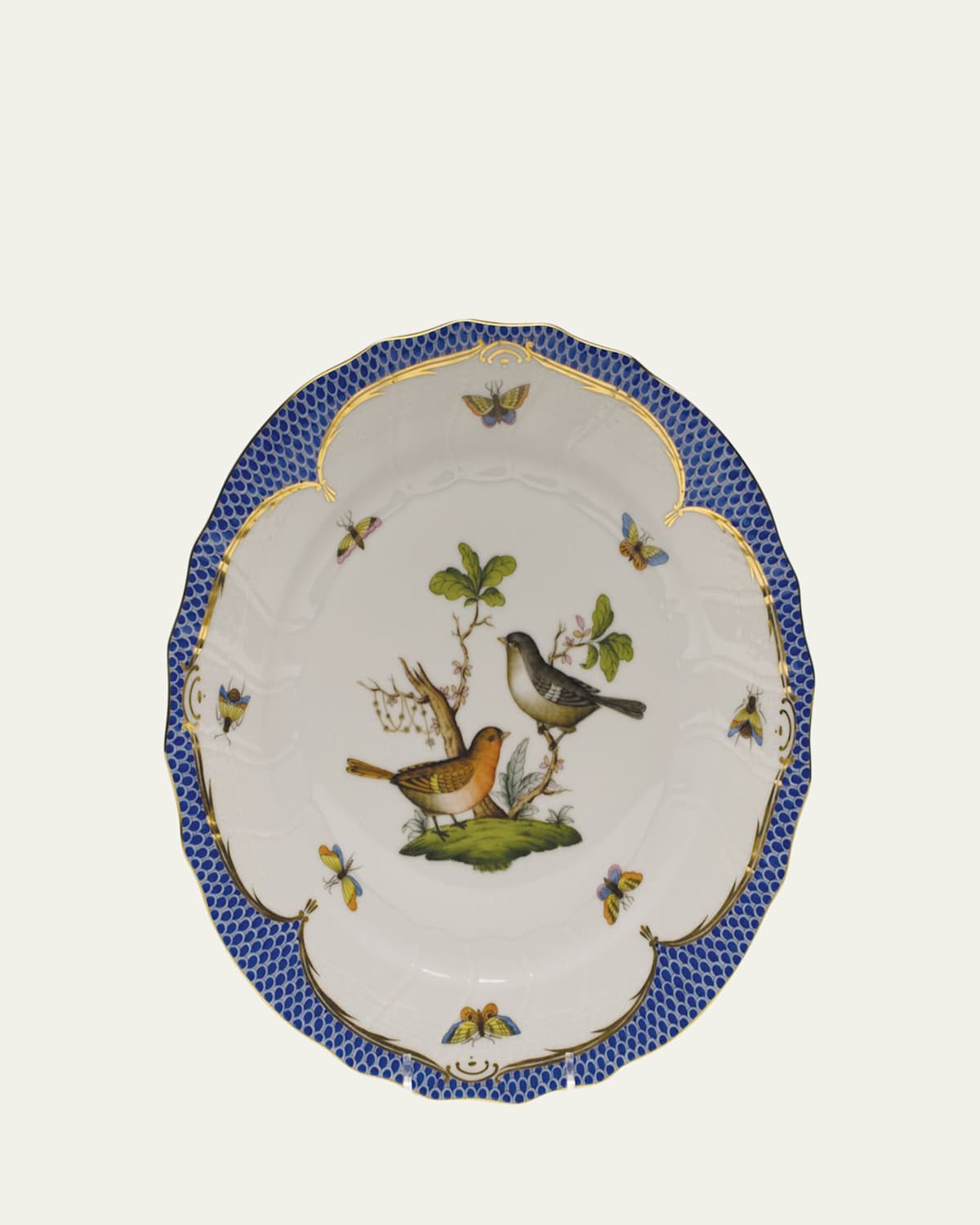 Herend Rothschild Blue Motif 05 Dinner Plate