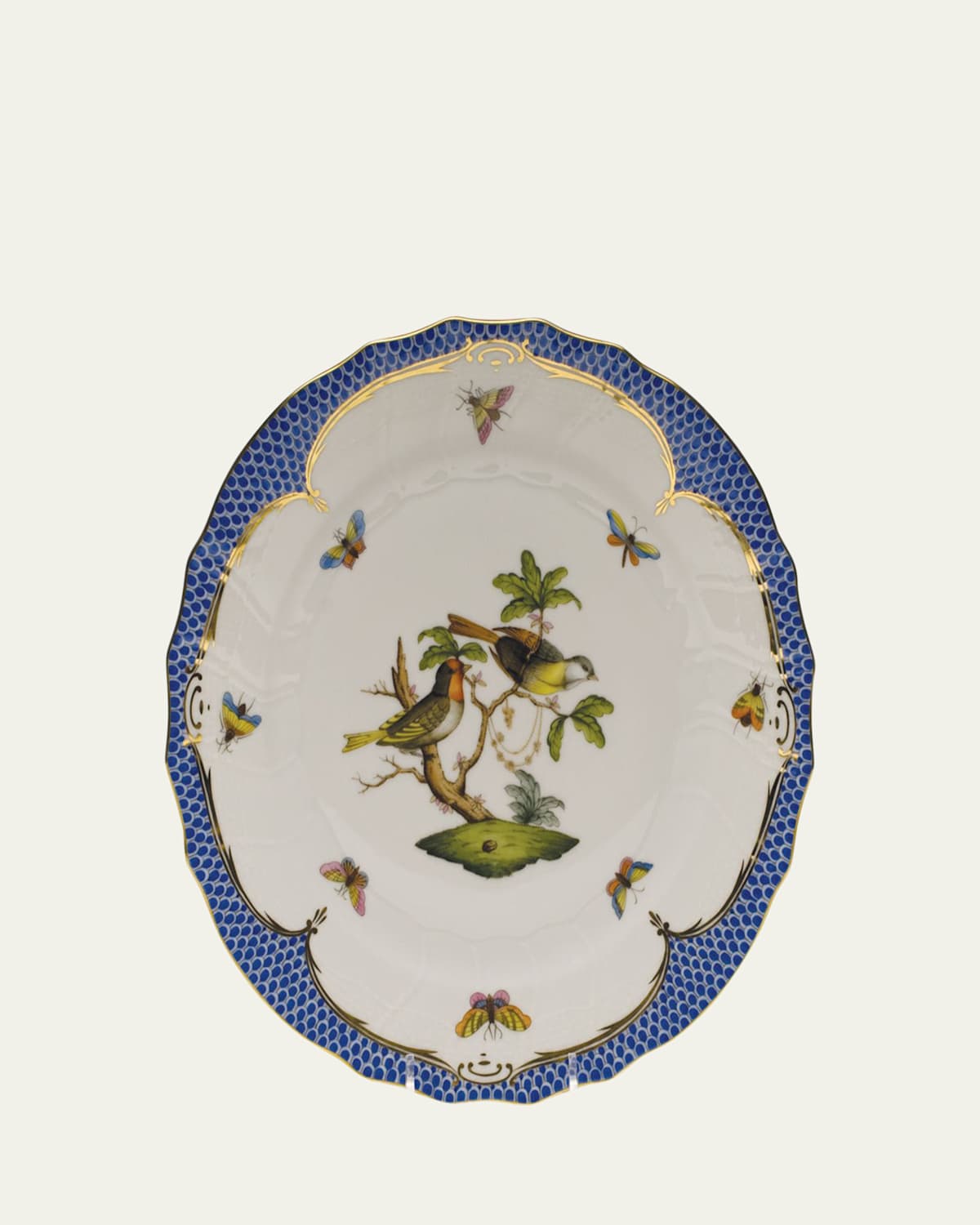 Herend Rothschild Blue Motif 11 Dinner Plate