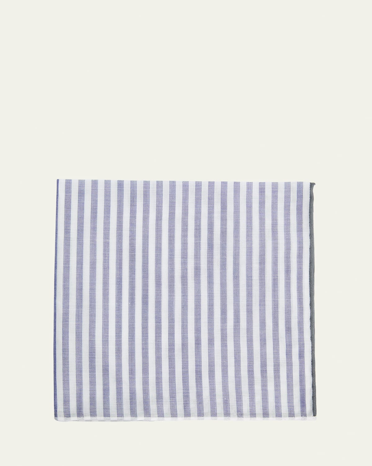 Simonnot Godard Men's Buren Cotton Stripe Pocket Square