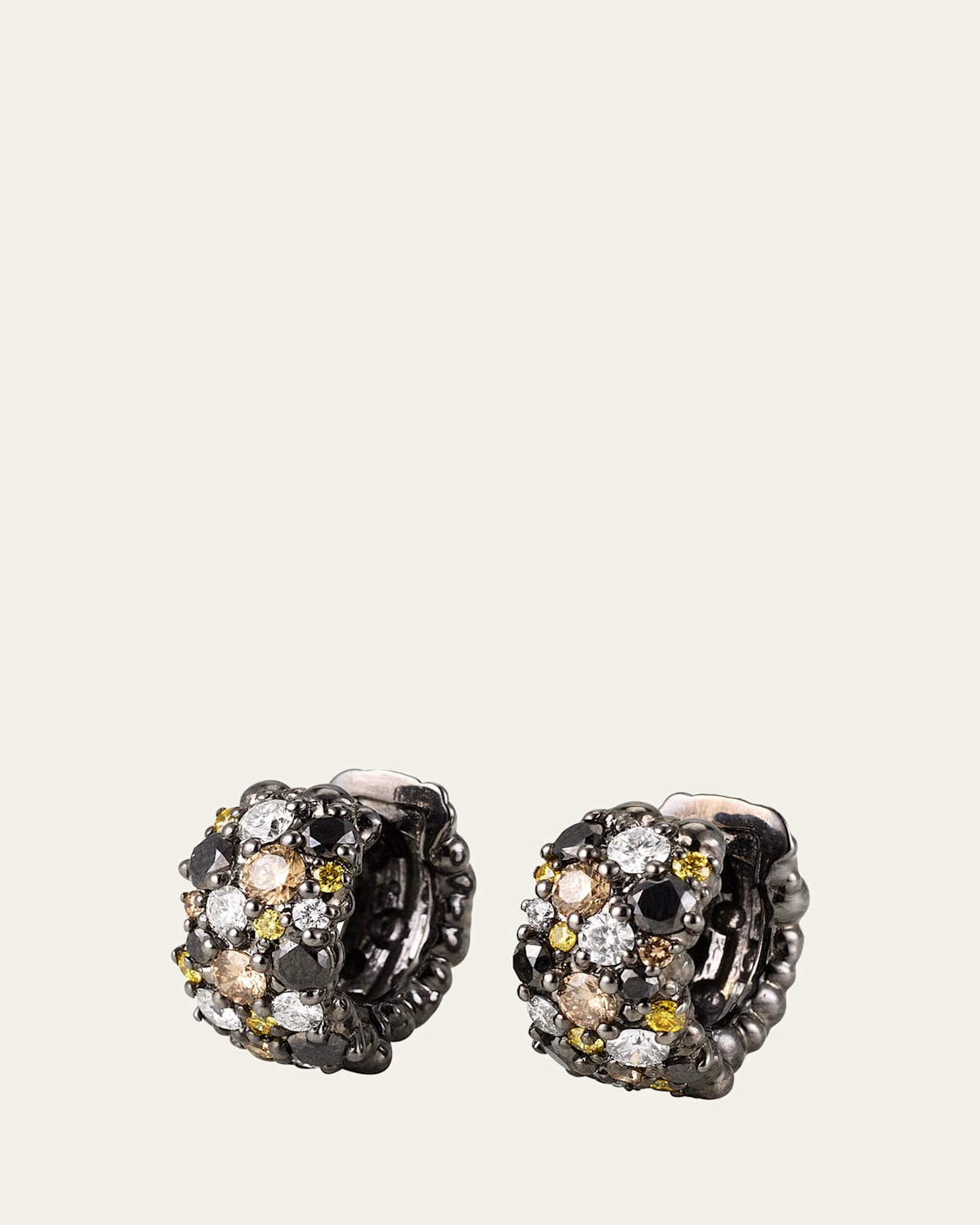 Large Confetti Diamond Snap Hoop Earrings