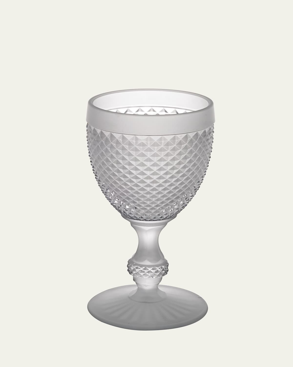 Vista Alegre Bicos Frosted Water Goblet In Transparent
