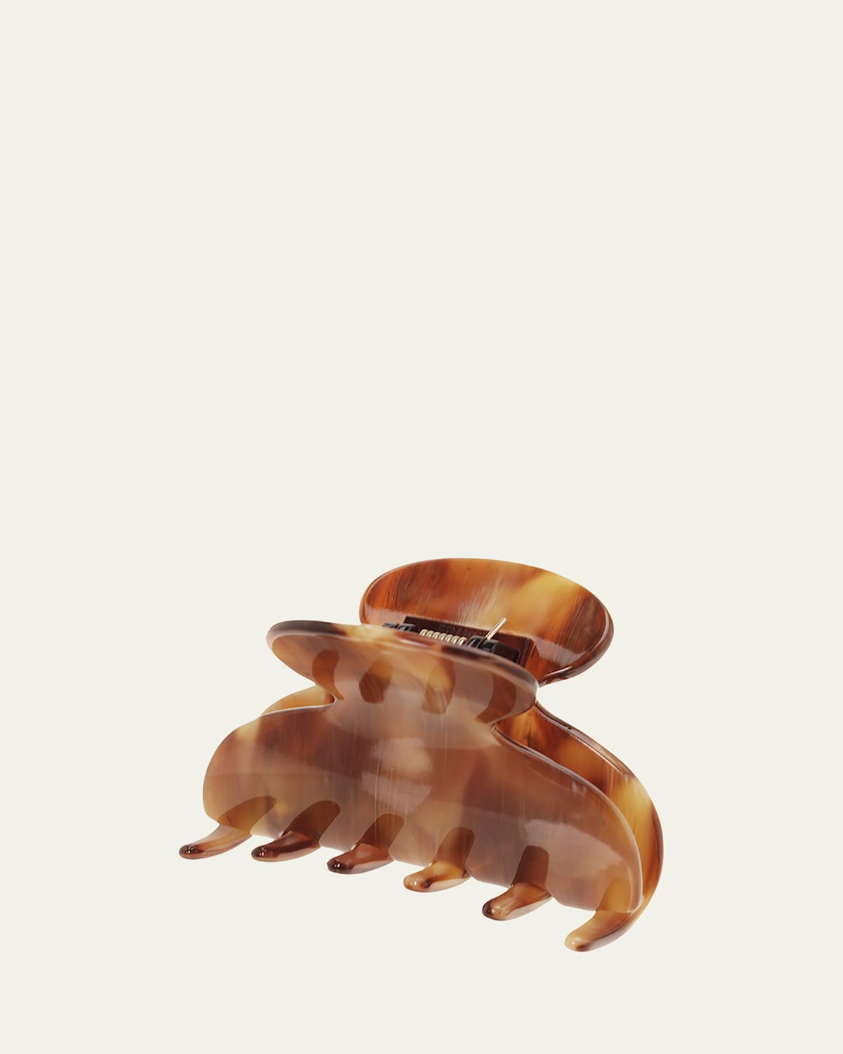 France Luxe Leopard Print Small Couture Jaw Clip In Caramel Horn