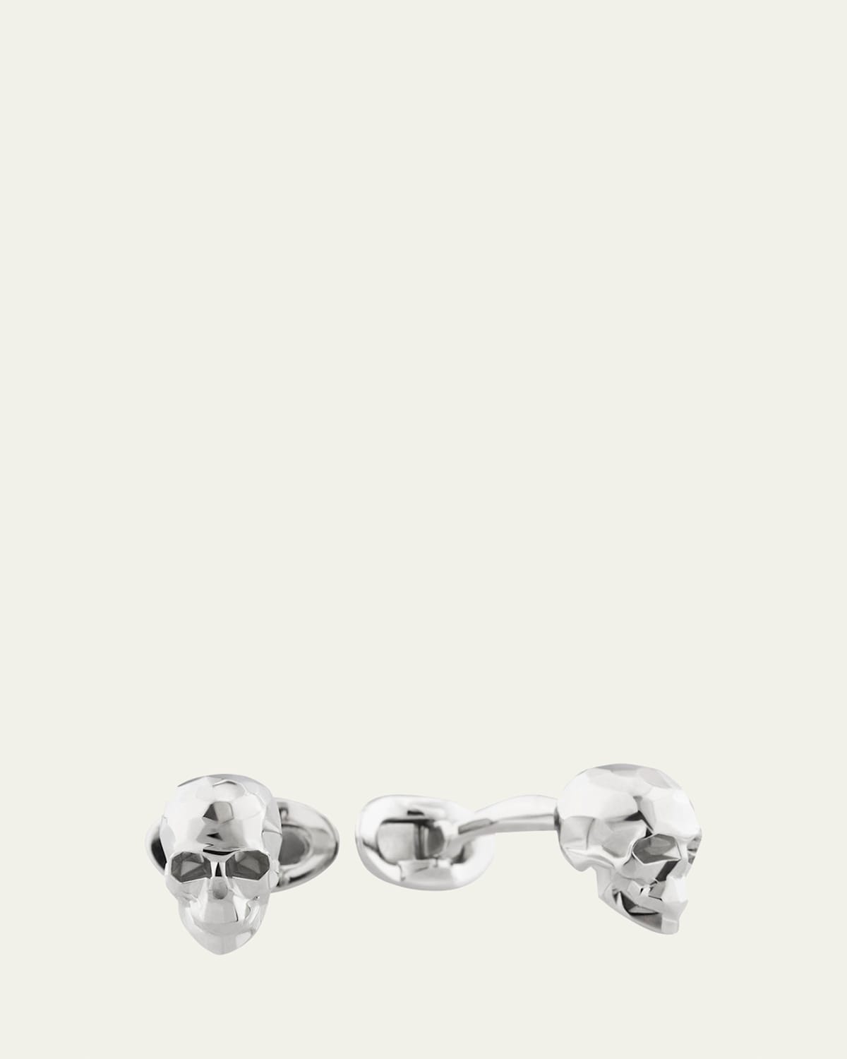 Poor Yorick Faceted Skull Cufflinks