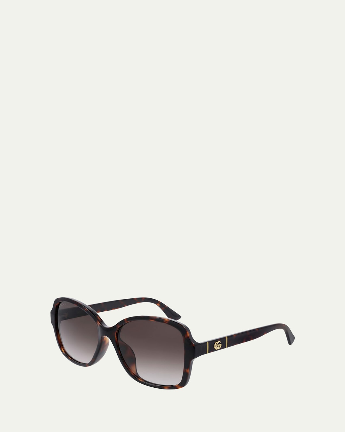Gucci Square Monochromatic Sunglasses In Havana
