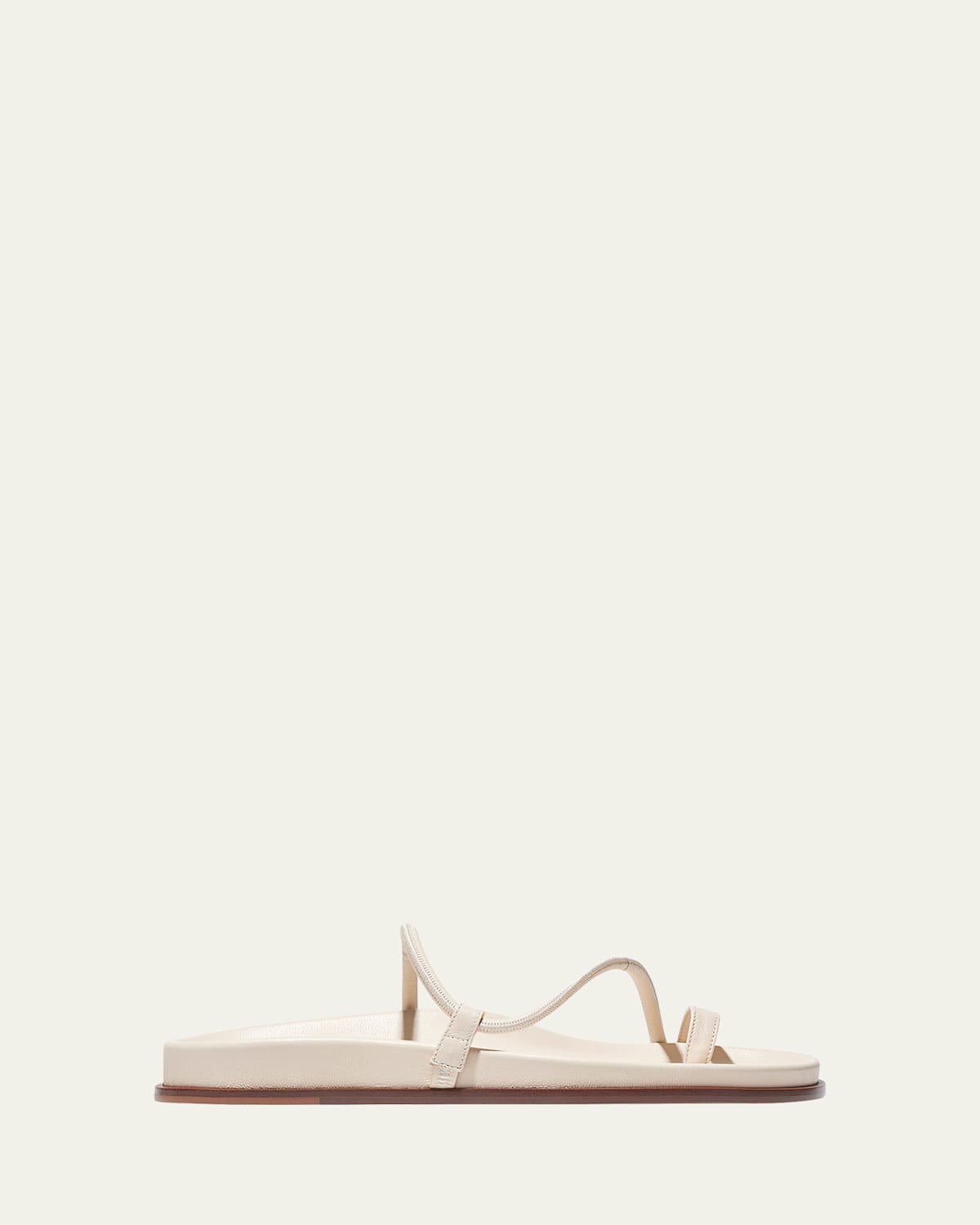 Emme Parsons Bari Naked Toe Ring Sandals In Ivory Nappa