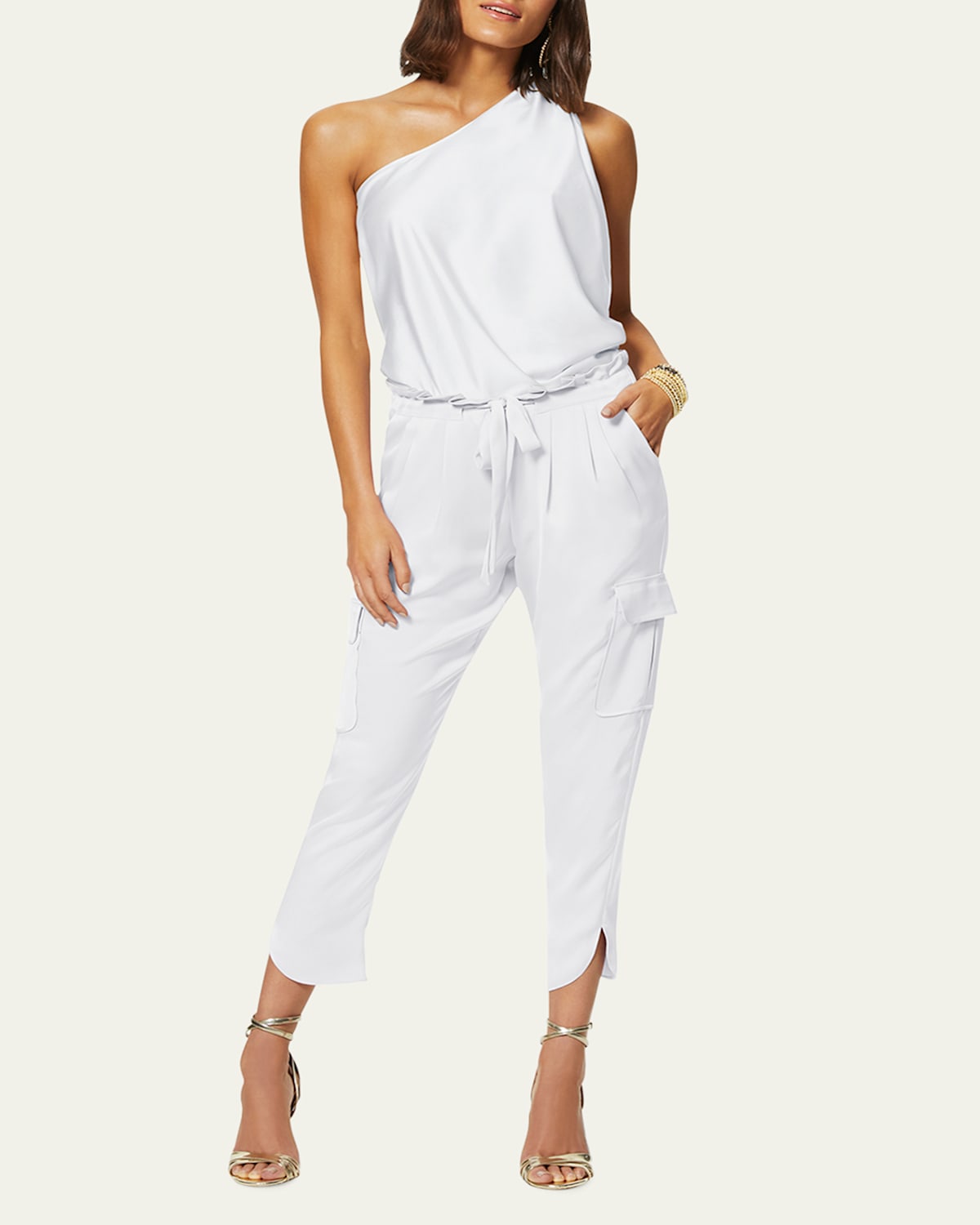Allyn Satin Pleated Pants
