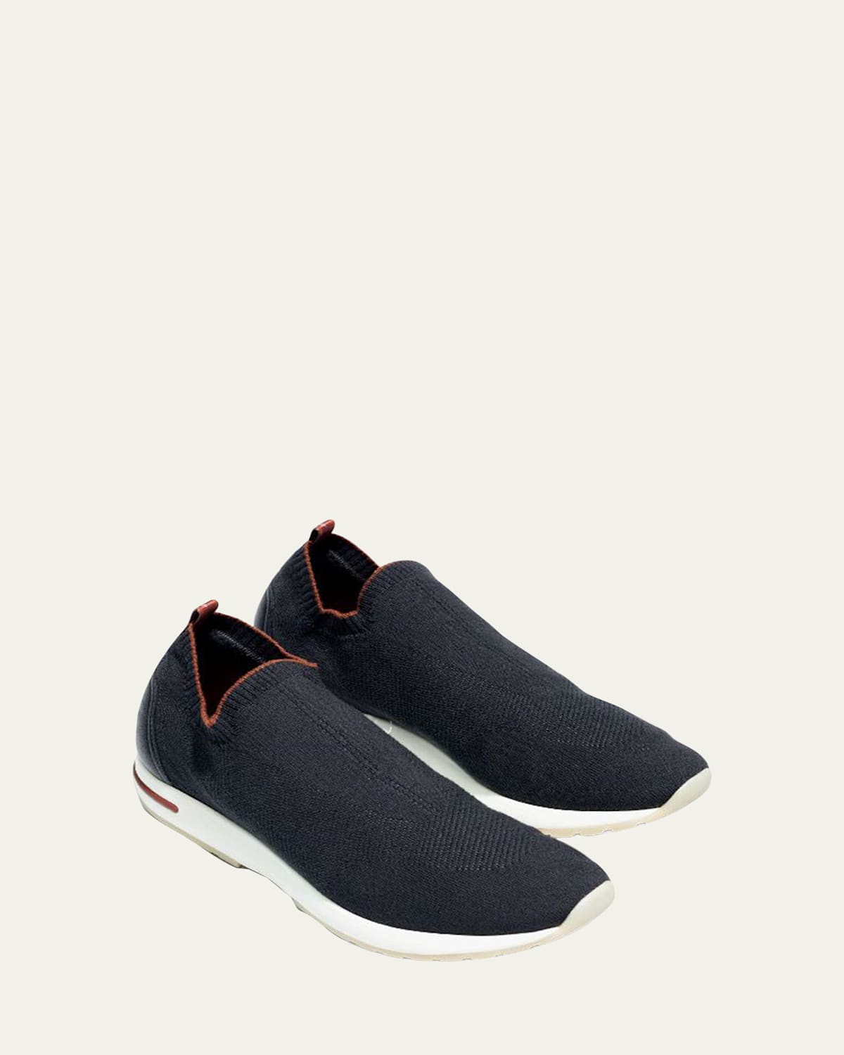 Loro Piana Men's 360 Lp Flexy Walk Active Wish Knit Sneakers In Dark Blue