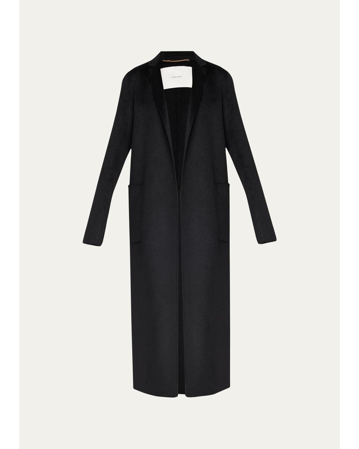Zibelline Open-Front Cashmere Midi Coat