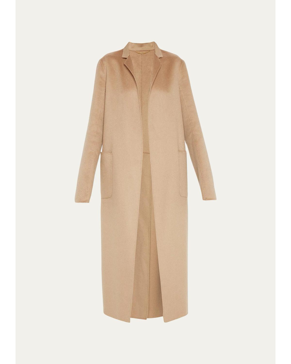 Zibelline Open-Front Cashmere Midi Coat