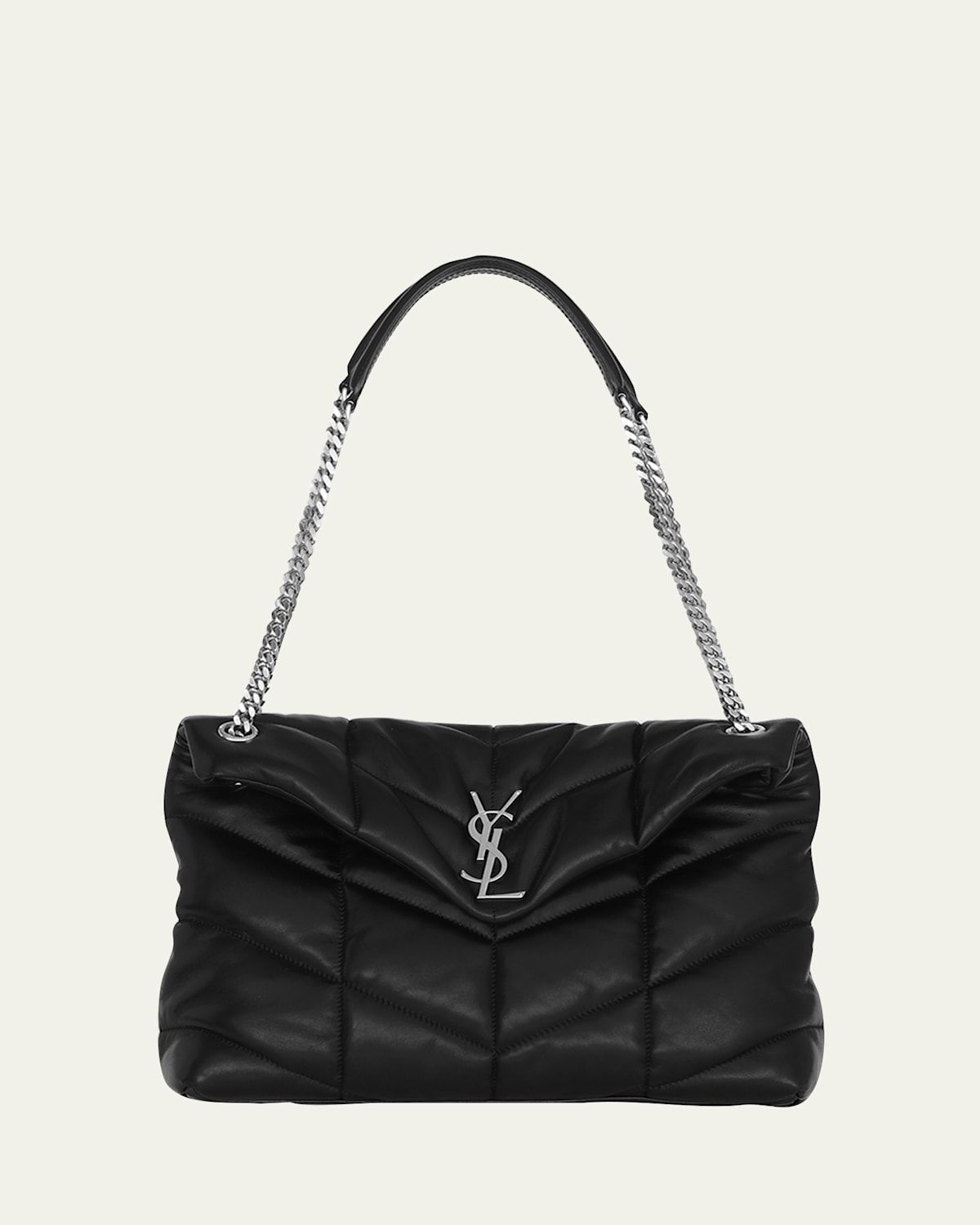 Saint Laurent Small Nappa Leather Puffer In Black