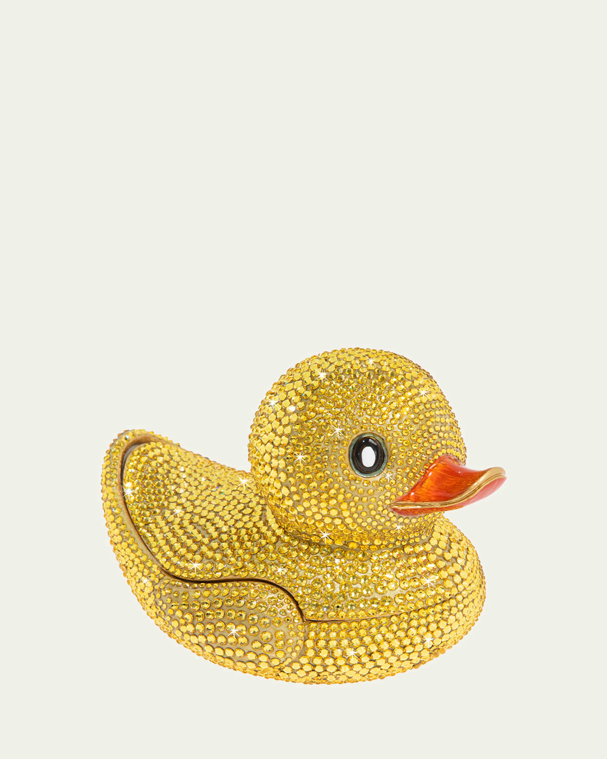 Jay Strongwater Pave Rubber Ducky Box In Yellow
