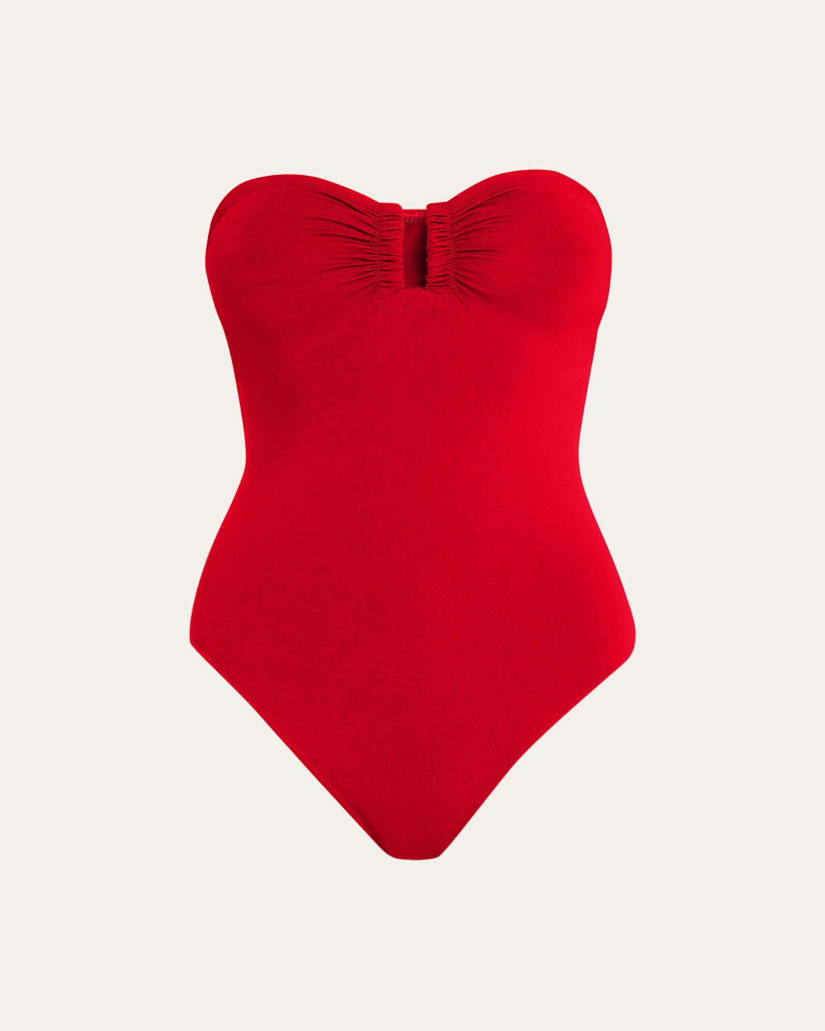 Eres Cassiopee Strapless U-hardware One-piece Swimsuit In Red