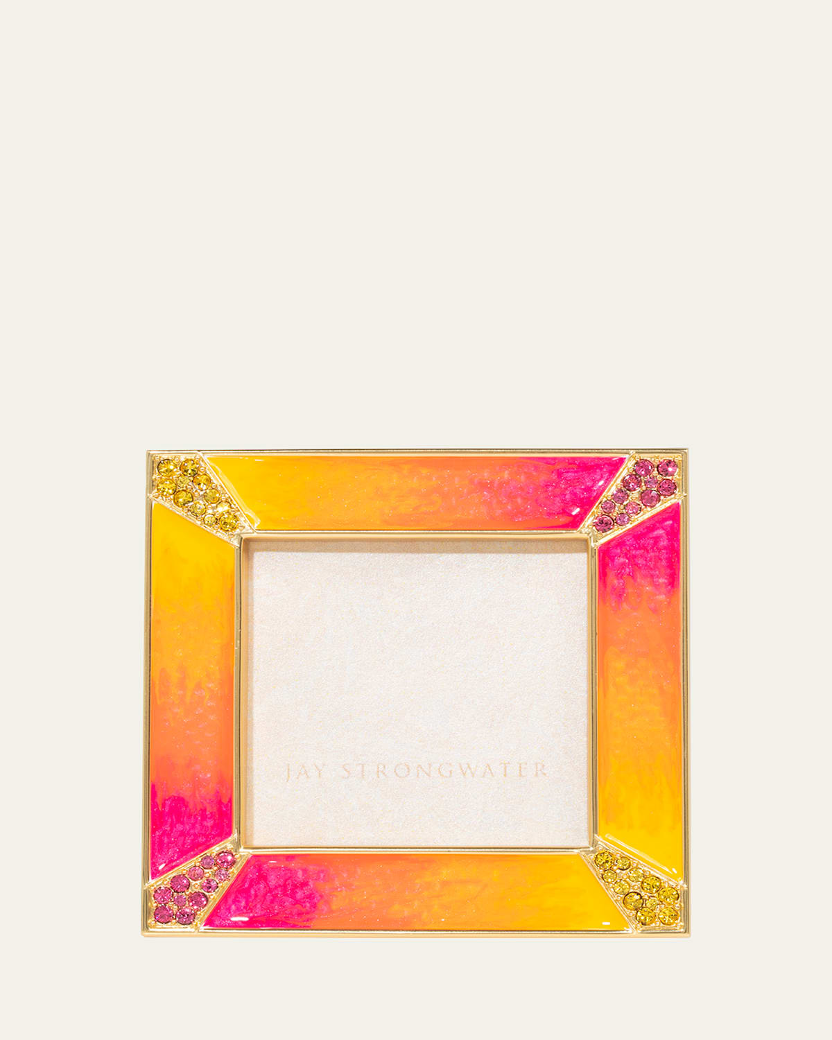 Jay Strongwater Leland Ombre Pave Corner Frame, 2"