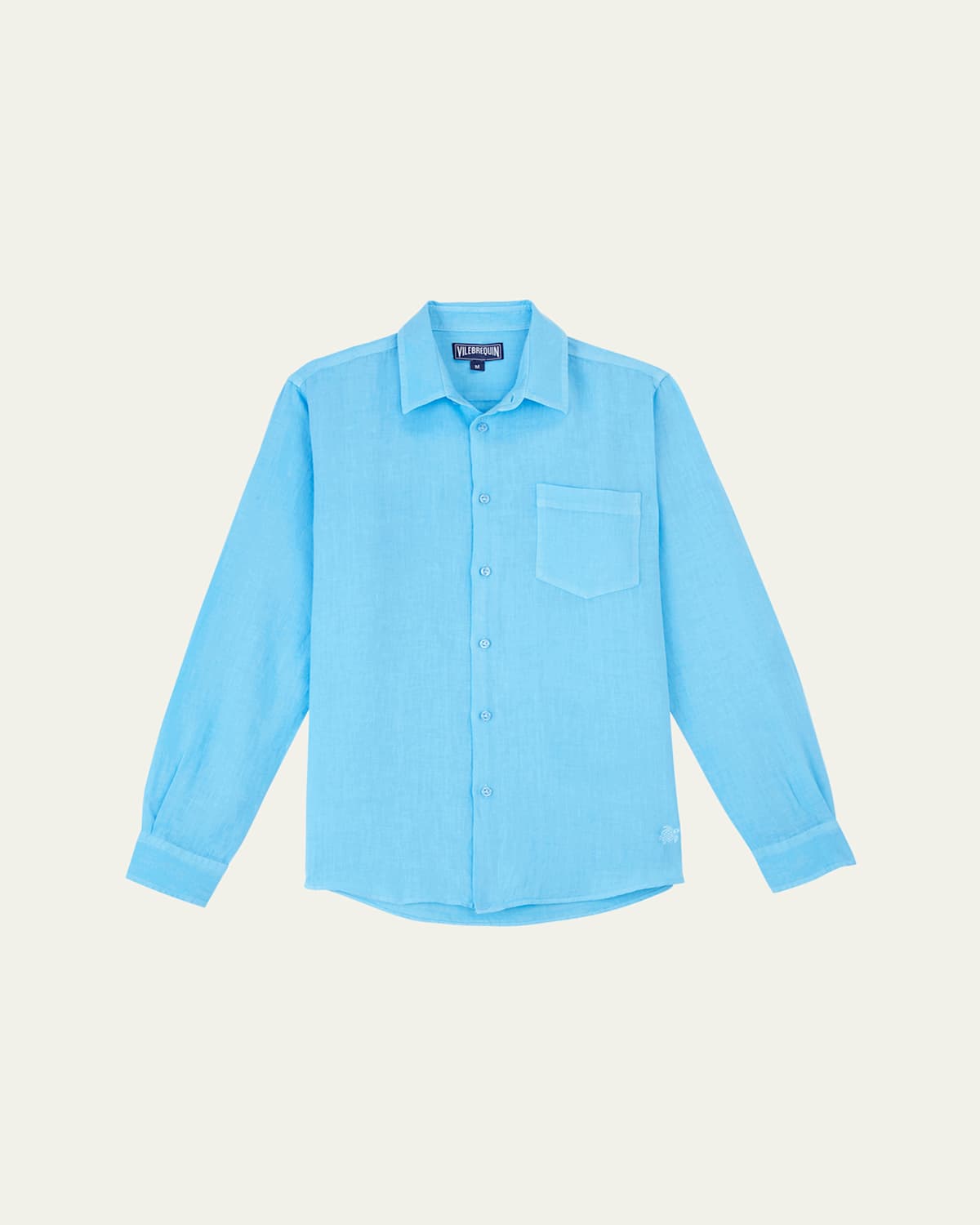 Vilebrequin Men's Caroubis Solid Linen Sport Shirt In Santorin B