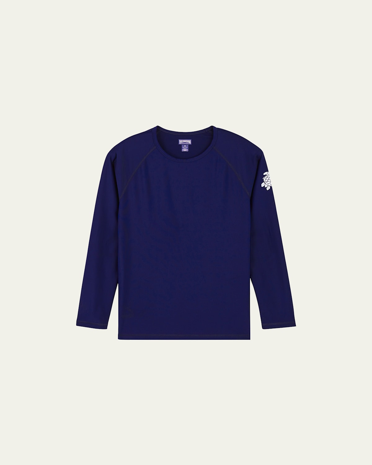 Vilebrequin Long-sleeve Turtle-accented Rash Guard Tee In Navy