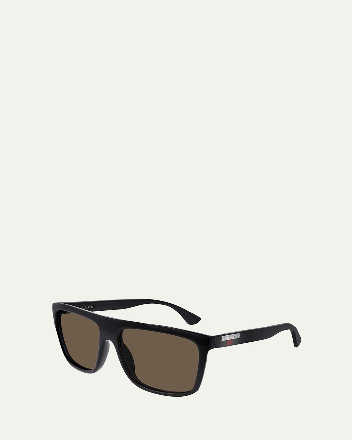 Gucci Men's Web Square Flat-Top Injection Sunglasses | Thumbnail 4 Gucci Men's Web Square Flat-Top Injection Sunglasses | Thumbnail 4