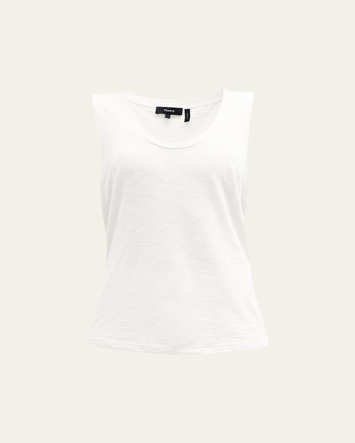 Theory Easy Organic Cotton Scoop-neck Tank In White