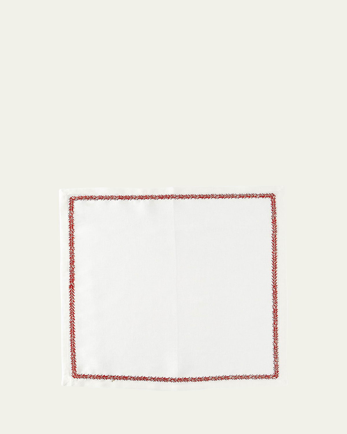 Kim Seybert Jardin Napkin In White &amp; Coral