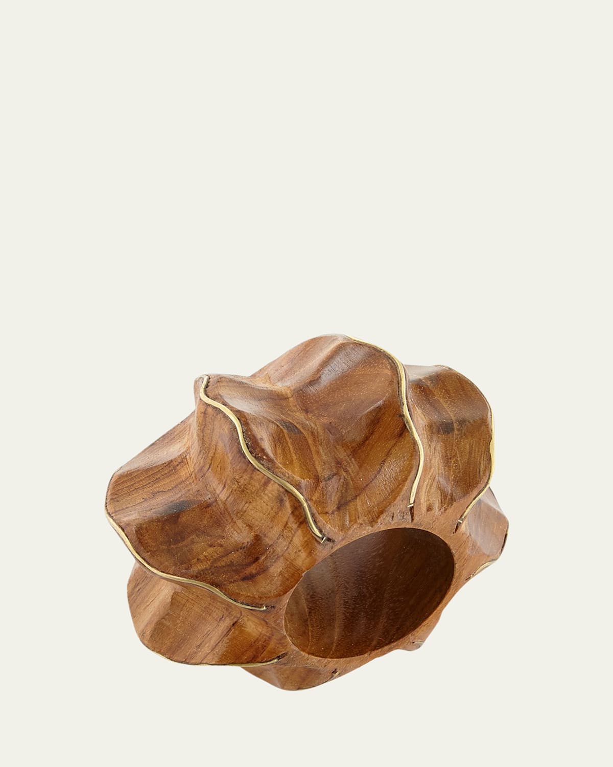 Kim Seybert Twist Napkin Ring In Brown