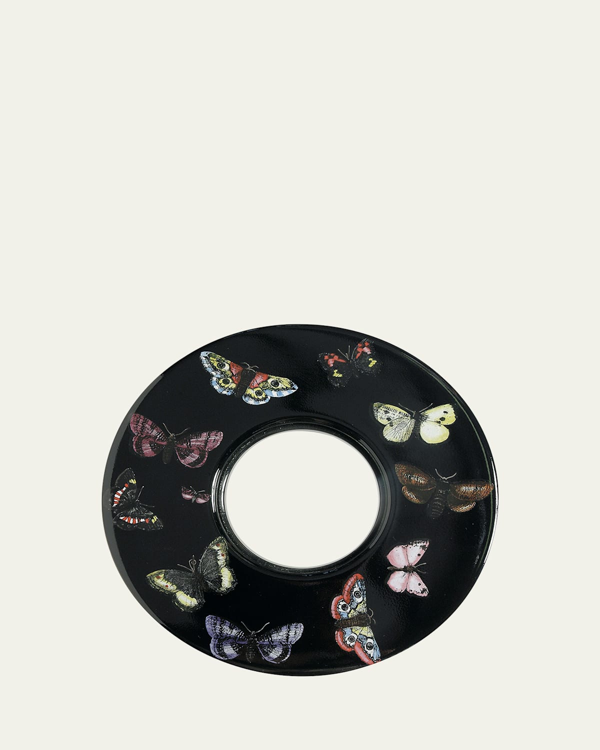 Fornasetti Frame With Convex Mirror Farfalle In Multicolour
