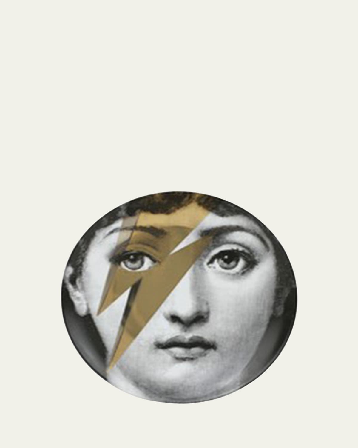 Fornasetti Tema E Variazioni n. 375 David Bowie Lightning Gold Wall Plate