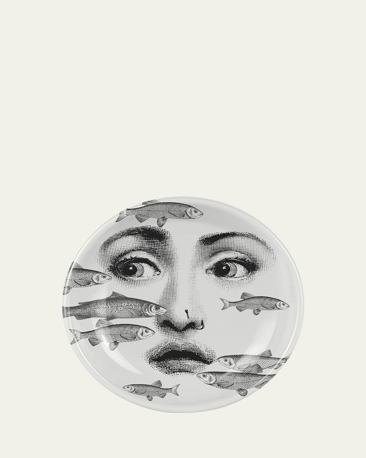 Fornasetti Ashtray Tema E Variazioni N.392 In White/black