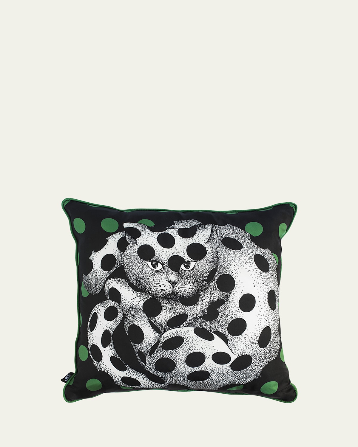 Fornasetti High Fidelity Silk Cushion 45cm X 45 Cm In Multicolour