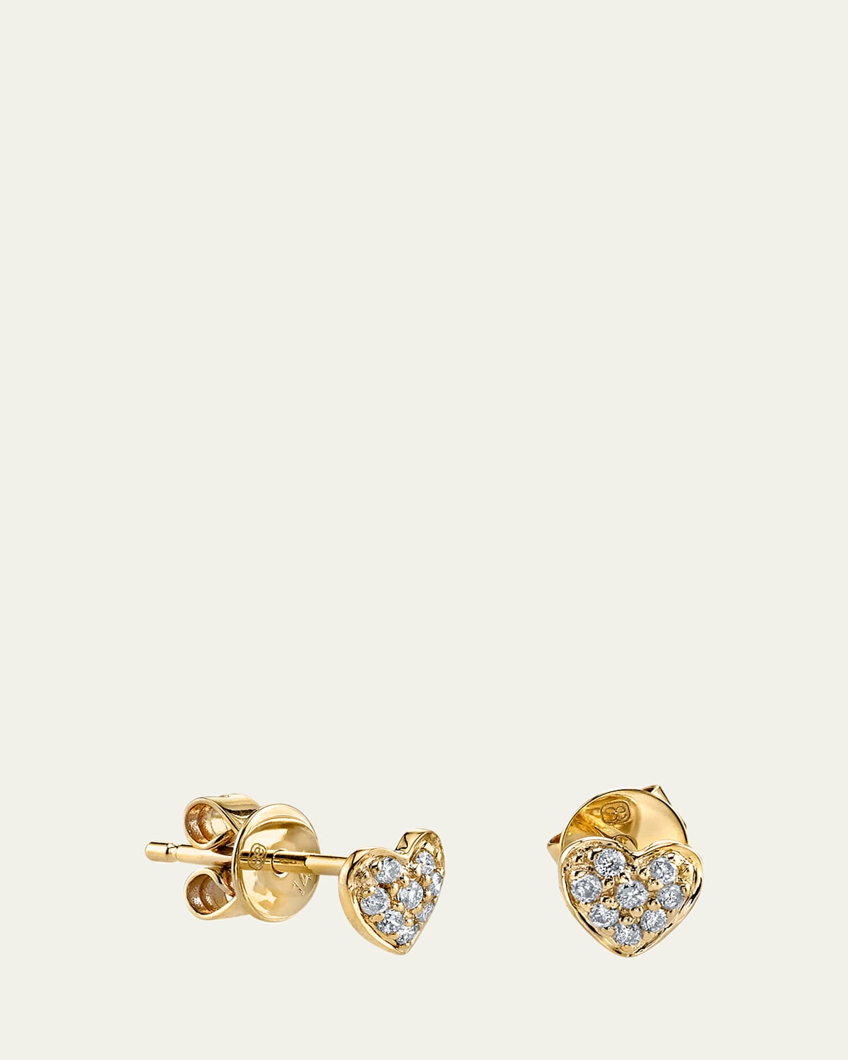 Sydney Evan 14k Diamond Heart Single Stud Earring