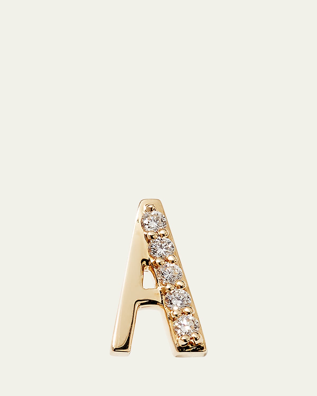 Single Initial Stud Earring