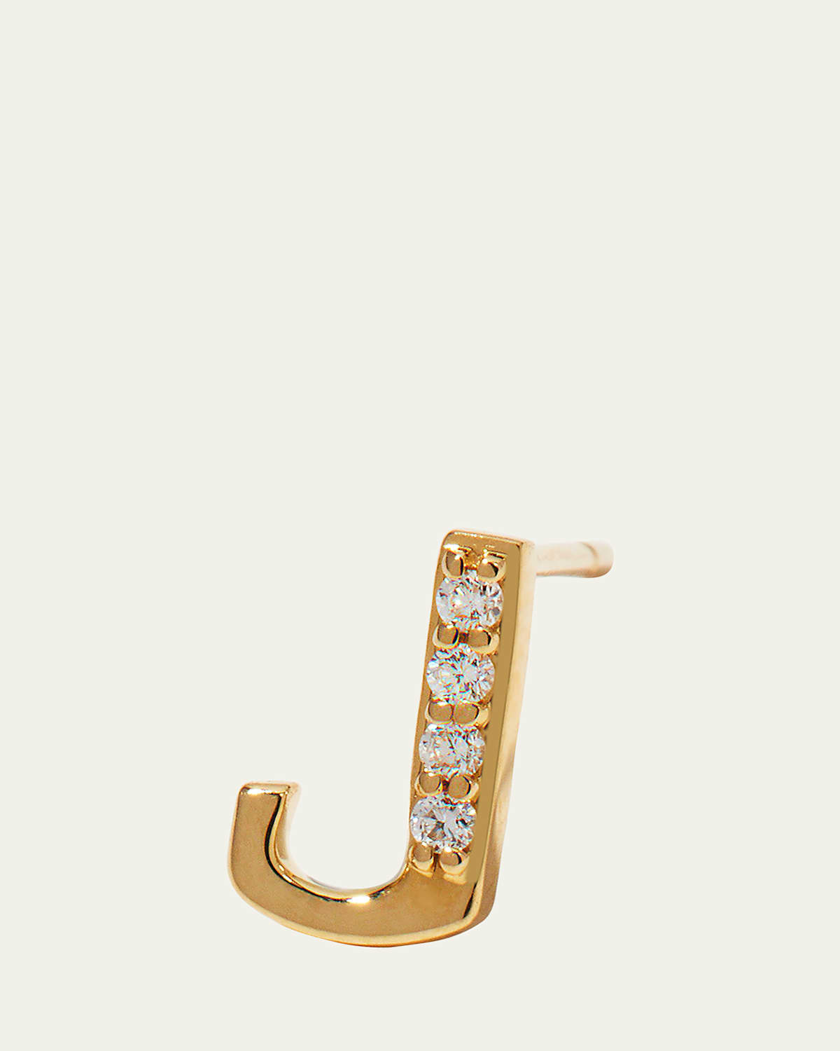 Single Initial Stud Earring