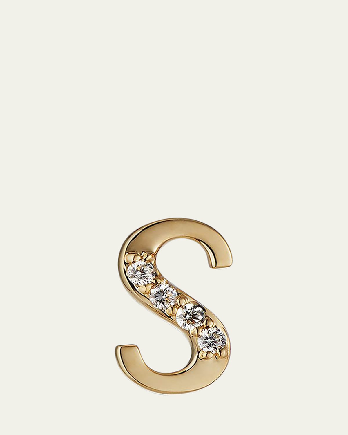 Single Initial Stud Earring